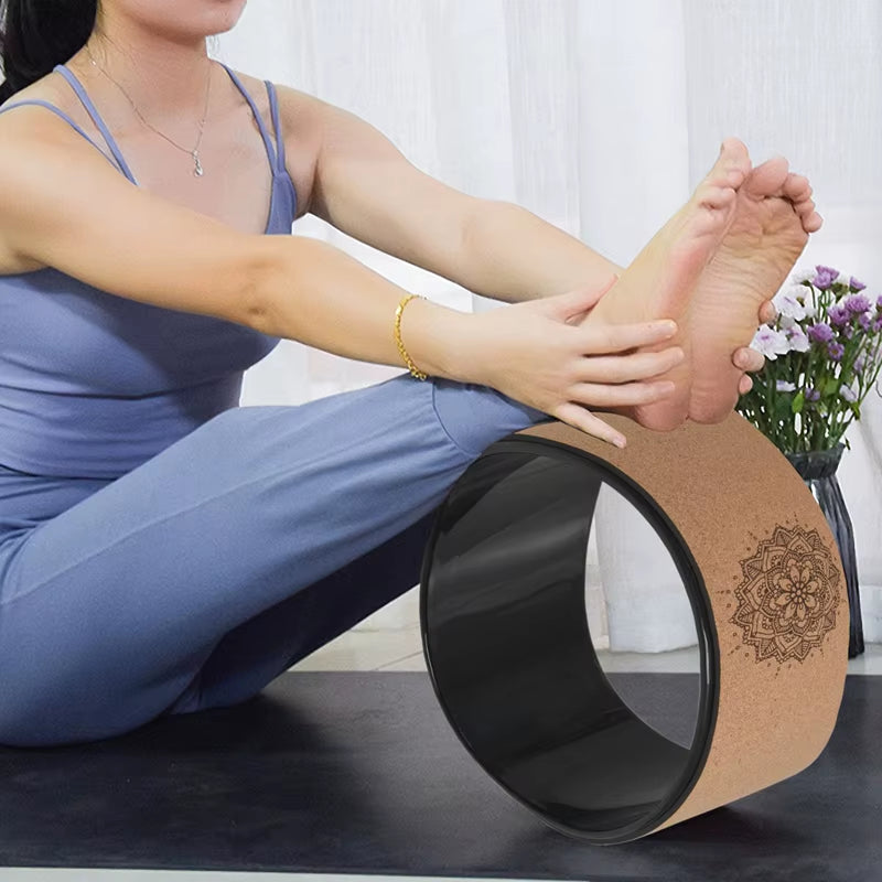 Hot Wood Yoga Wheel Pilates and Buddha Lotus Professional Tpe Yoga Circle Gym Exercise Back Training Tool Bodybuilding Fitness