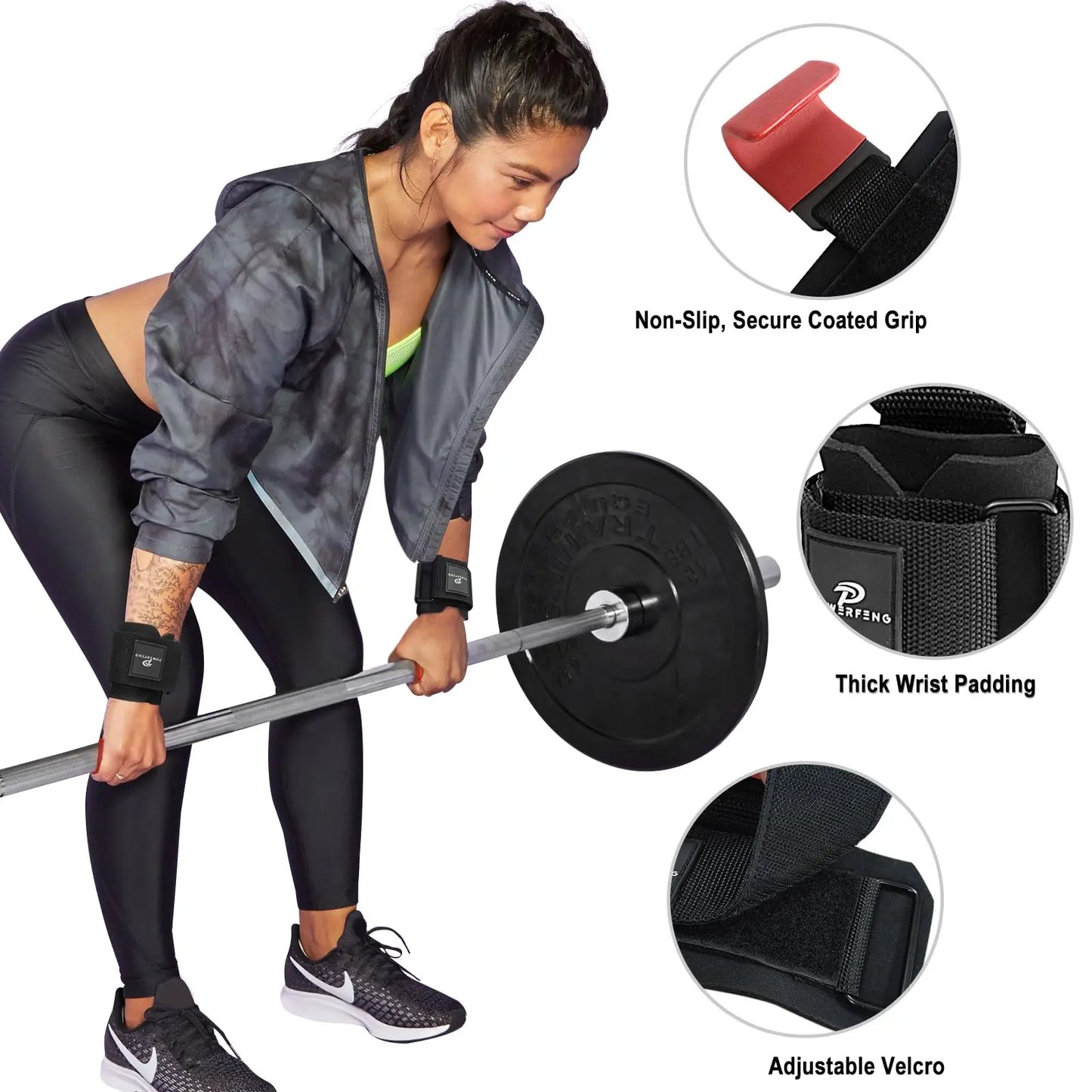 2Pcs Lifting Hook: Lifting Hook Wrist Strap Hand Grip Support Hard Pull Lifting Fitness Gloves for Men and Women