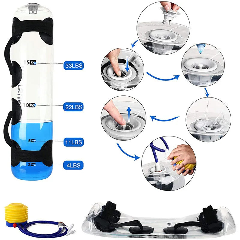 Water Power Bag Weightlifting Bag 15/25Kg 35 Kg Muscle Training Aqua Bags Weightlifting Body Building,Gym Fitness Heavy Bags