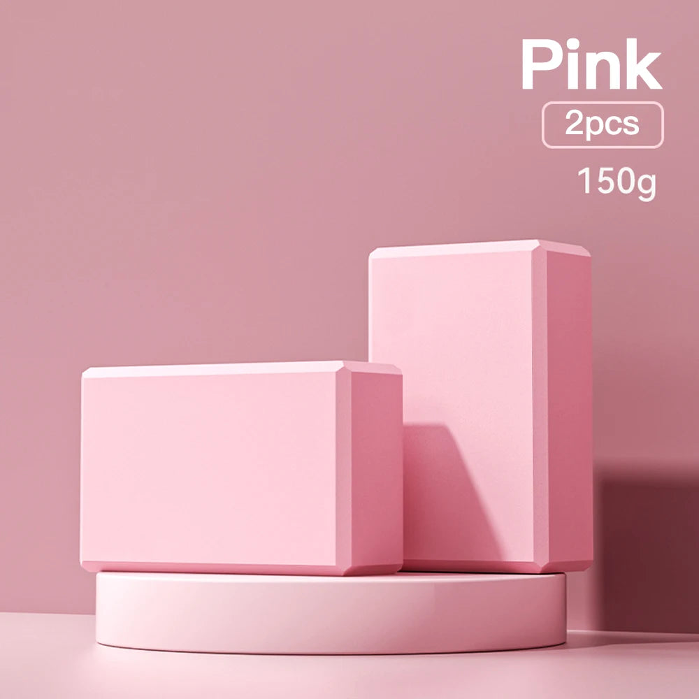 2PCS Yoga Building Blocks Cubes Pilates Bricks Foam Brick Sports Yoga Supplies Exercise Home Exercise Equipment Fitness