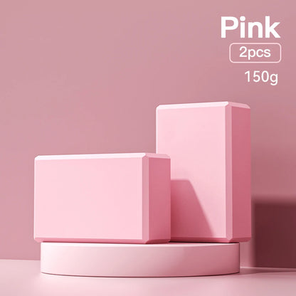 2PCS Yoga Building Blocks Cubes Pilates Bricks Foam Brick Sports Yoga Supplies Exercise Home Exercise Equipment Fitness