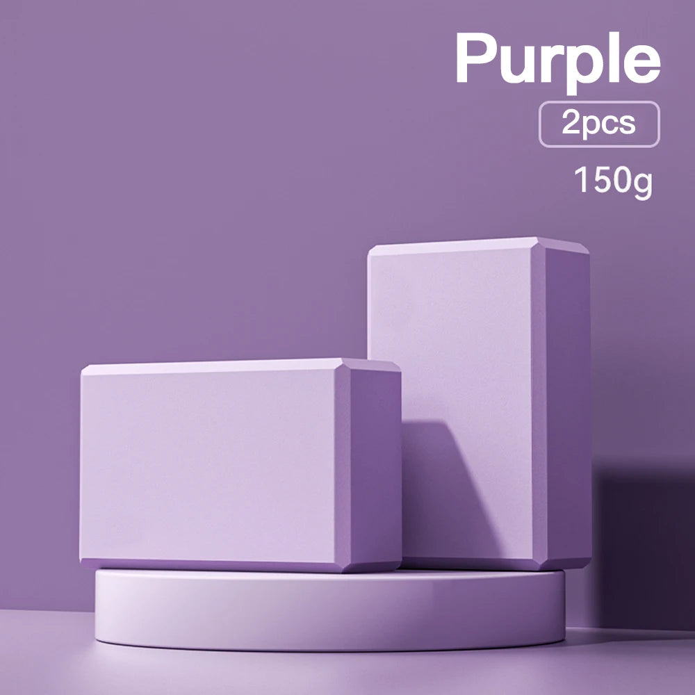 2PCS Yoga Building Blocks Cubes Pilates Bricks Foam Brick Sports Yoga Supplies Exercise Home Exercise Equipment Fitness