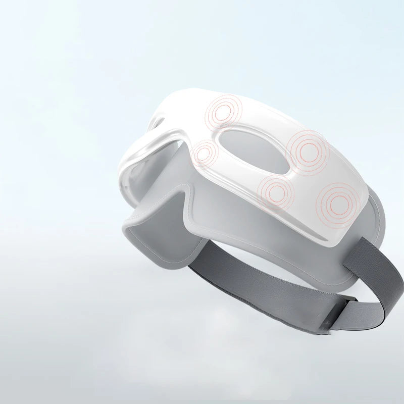 Smart Eye Massager with Heat and Vibration 6 Modes with Bluetooth Music Heat Compression Foldable Eye Massage for Migraines