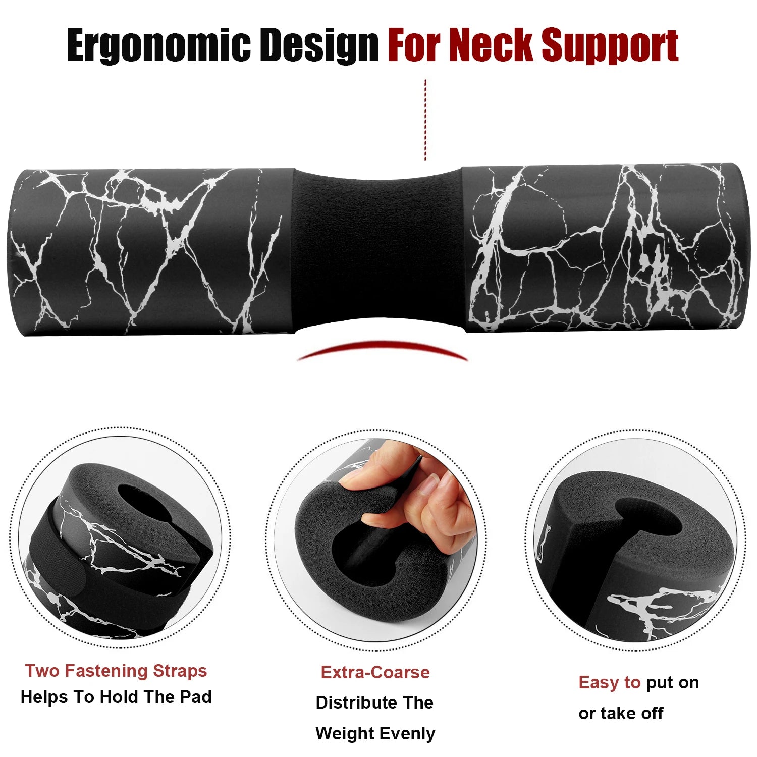 1Pc/1Pair Squat Pad Barbell Pad for Squats Lunges Hip Thrust , Neck Shoulder Protective Pad Support Foam Sponge Bar Pad