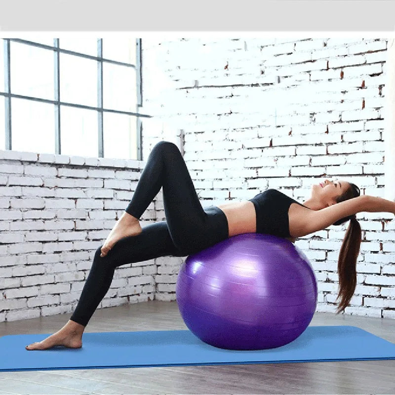 Diameter 45Cm PVC Fitness Balls Yoga Ball Thickened Explosion-Proof Exercise Home Gym Pilates Equipment Balance Ball