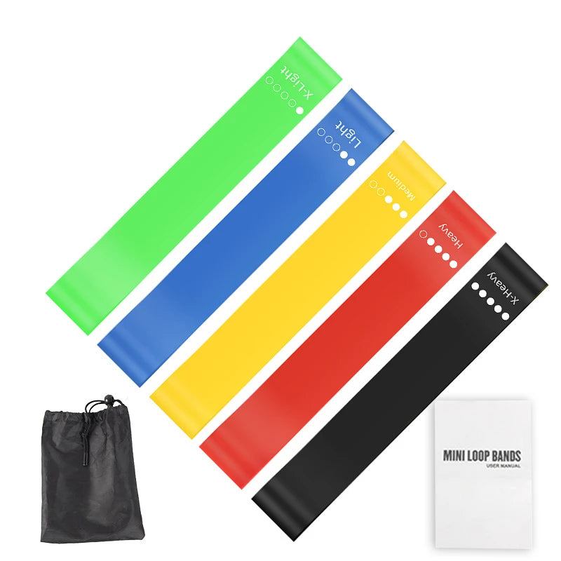 Resistance Bands Set for Home Gym Workout | Sports & Fitness Elastic Bands for Exercise, Pilates, Bodybuilding, Yoga Training Eq