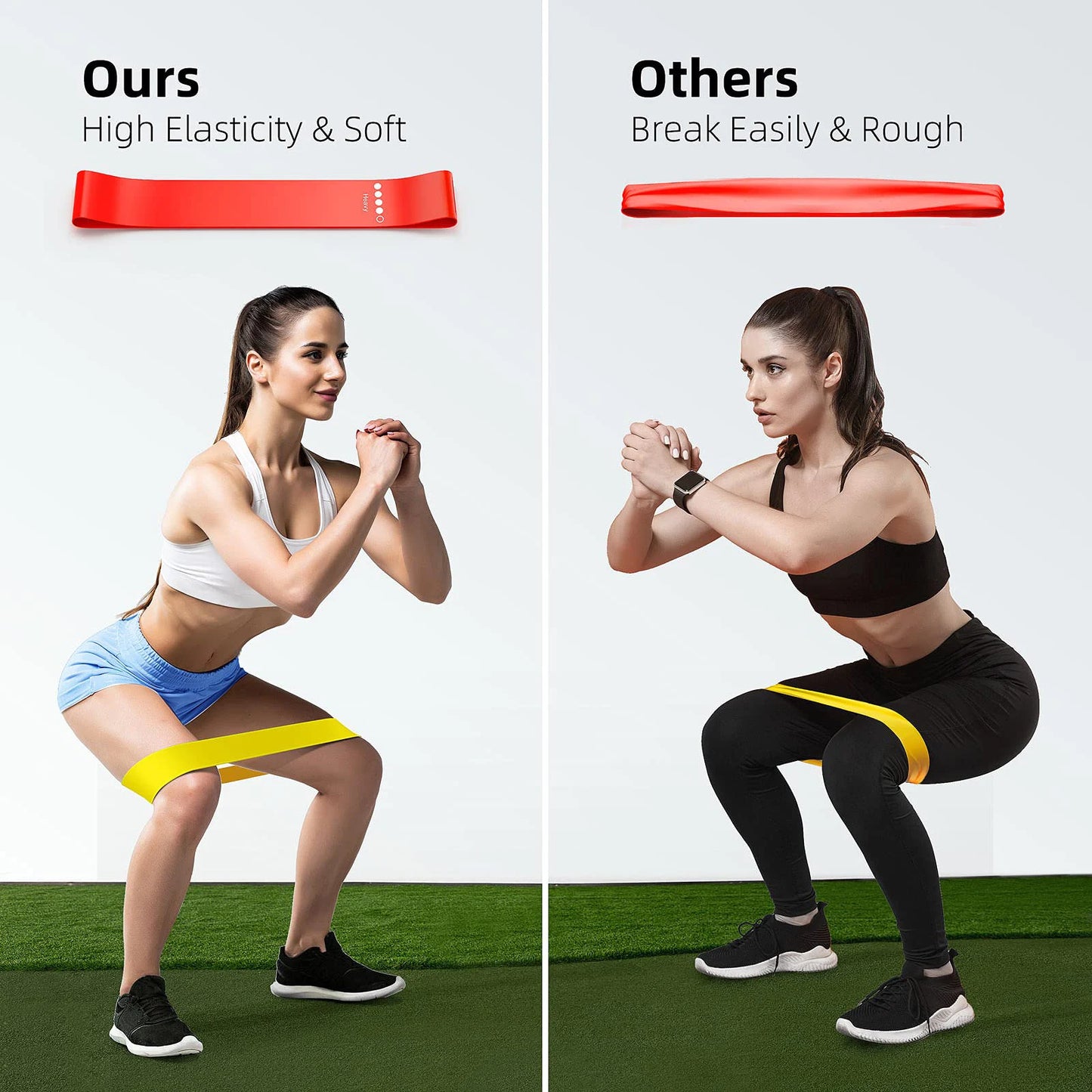 Resistance Bands Set for Home Gym Workout | Sports & Fitness Elastic Bands for Exercise, Pilates, Bodybuilding, Yoga Training Eq