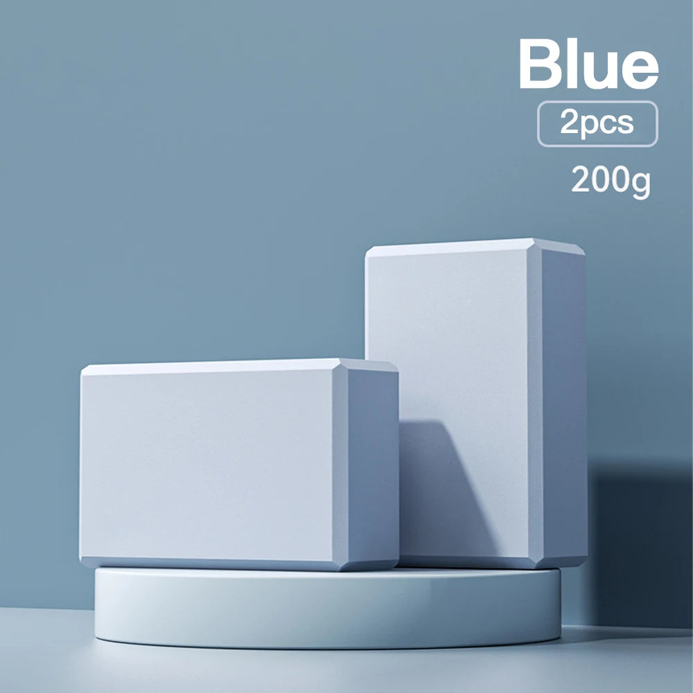 2PCS Yoga Building Blocks Cubes Pilates Bricks Foam Brick Sports Yoga Supplies Exercise Home Exercise Equipment Fitness