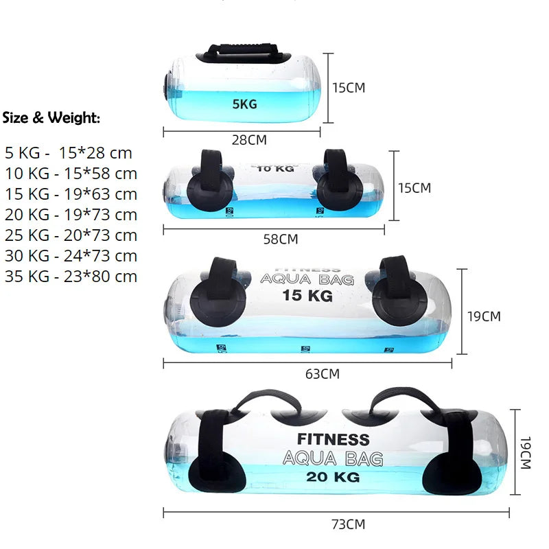 Water Power Bag Weightlifting Bag 15/25Kg 35 Kg Muscle Training Aqua Bags Weightlifting Body Building,Gym Fitness Heavy Bags