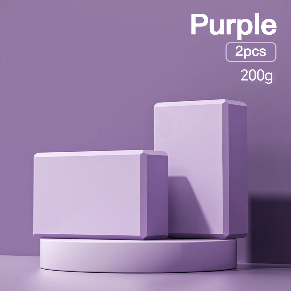 2PCS Yoga Building Blocks Cubes Pilates Bricks Foam Brick Sports Yoga Supplies Exercise Home Exercise Equipment Fitness