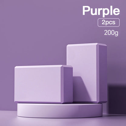 2PCS Yoga Building Blocks Cubes Pilates Bricks Foam Brick Sports Yoga Supplies Exercise Home Exercise Equipment Fitness