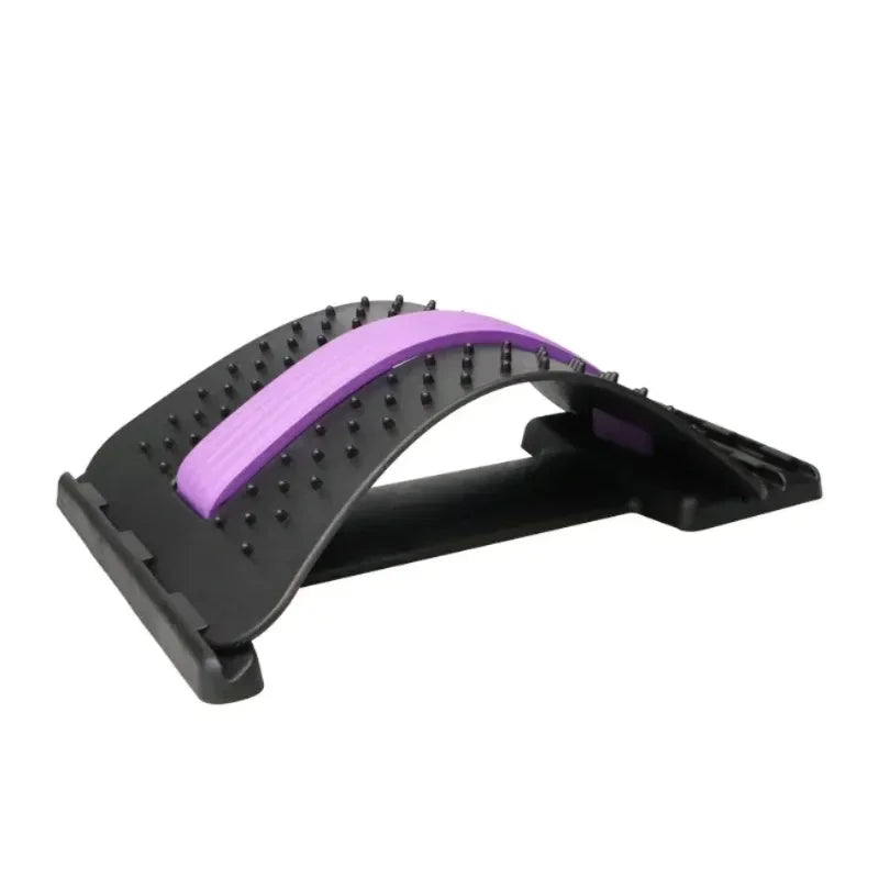 Back Stretcher Massager Multi-Level Adjustable Massager Waist Neck Fitness Lumbar Cervical Spine Support Pain Relief Fitness