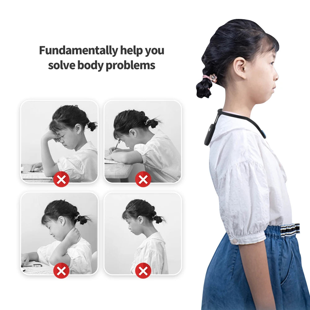 Smart Posture Corrector for Adult Kid Realtime Monitoring Anti-Humpback Neck Back Hump Posture Training Correction Device Health
