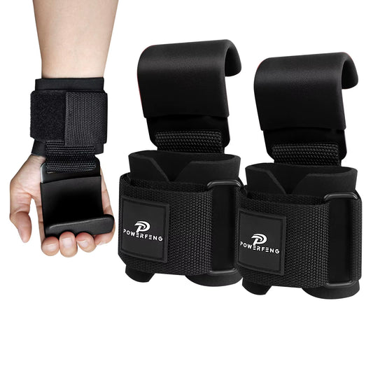 2Pcs Lifting Hook: Lifting Hook Wrist Strap Hand Grip Support Hard Pull Lifting Fitness Gloves for Men and Women